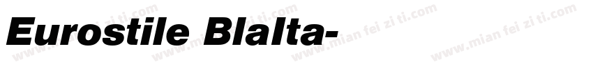Eurostile BlaIta字体转换